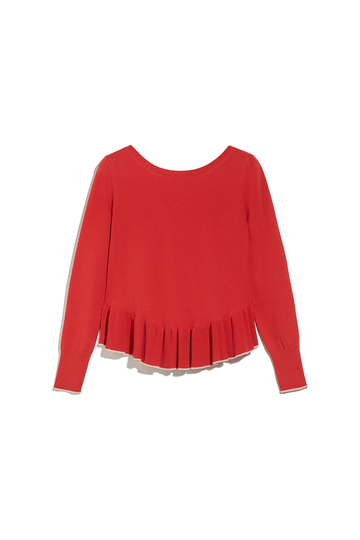 Ruffled hem sweater Intrend Ruffled hem sweater Intrend