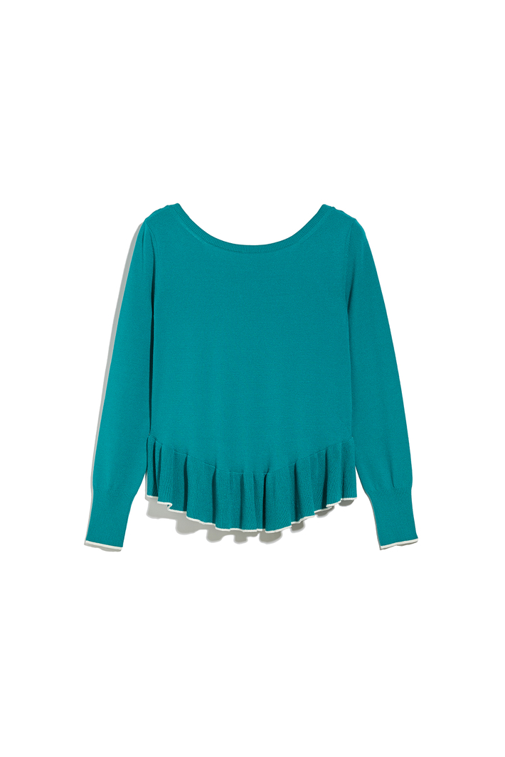 Ruffled hem sweater Intrend Ruffled hem sweater Intrend