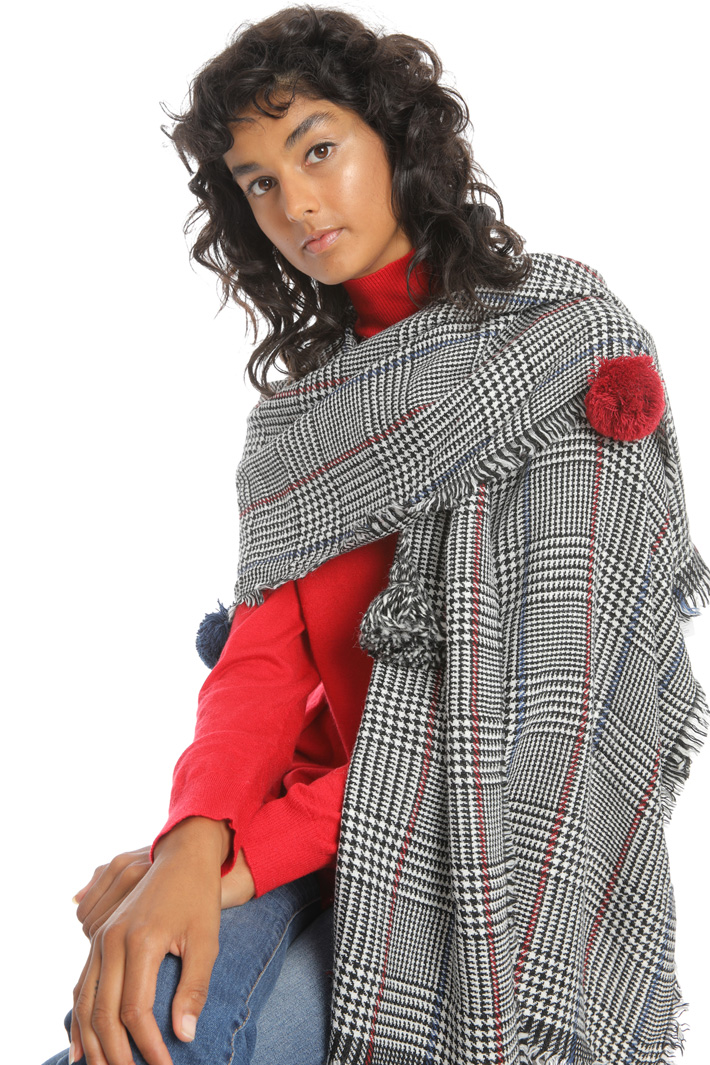 Maxi pompon scarf Intrend Maxi pompon scarf Intrend
