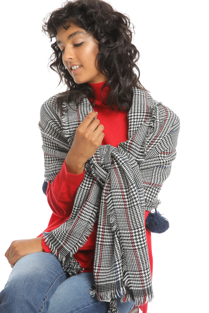 Maxi pompon scarf Intrend Maxi pompon scarf Intrend