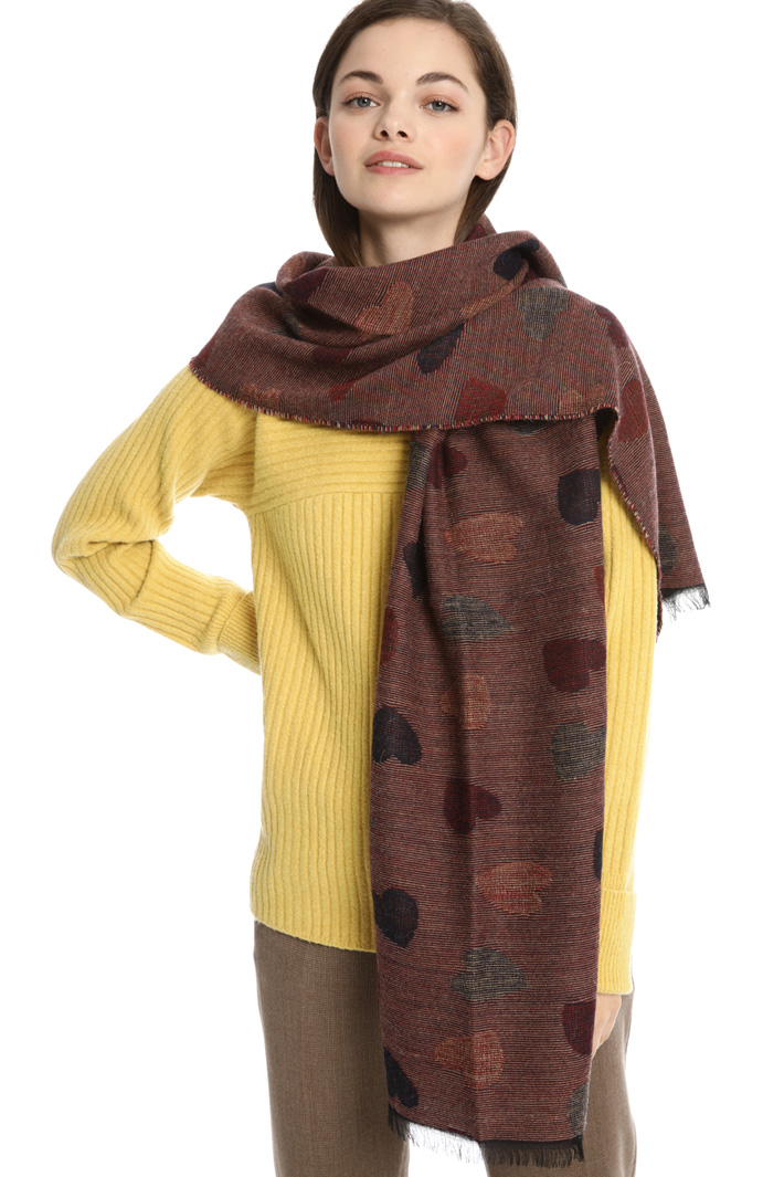 Jacquard wool blend scarf Intrend Jacquard wool blend scarf Intrend