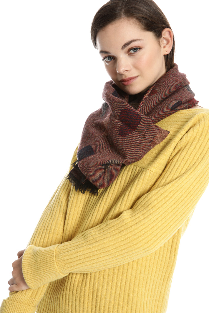 Jacquard wool blend scarf Intrend Jacquard wool blend scarf Intrend