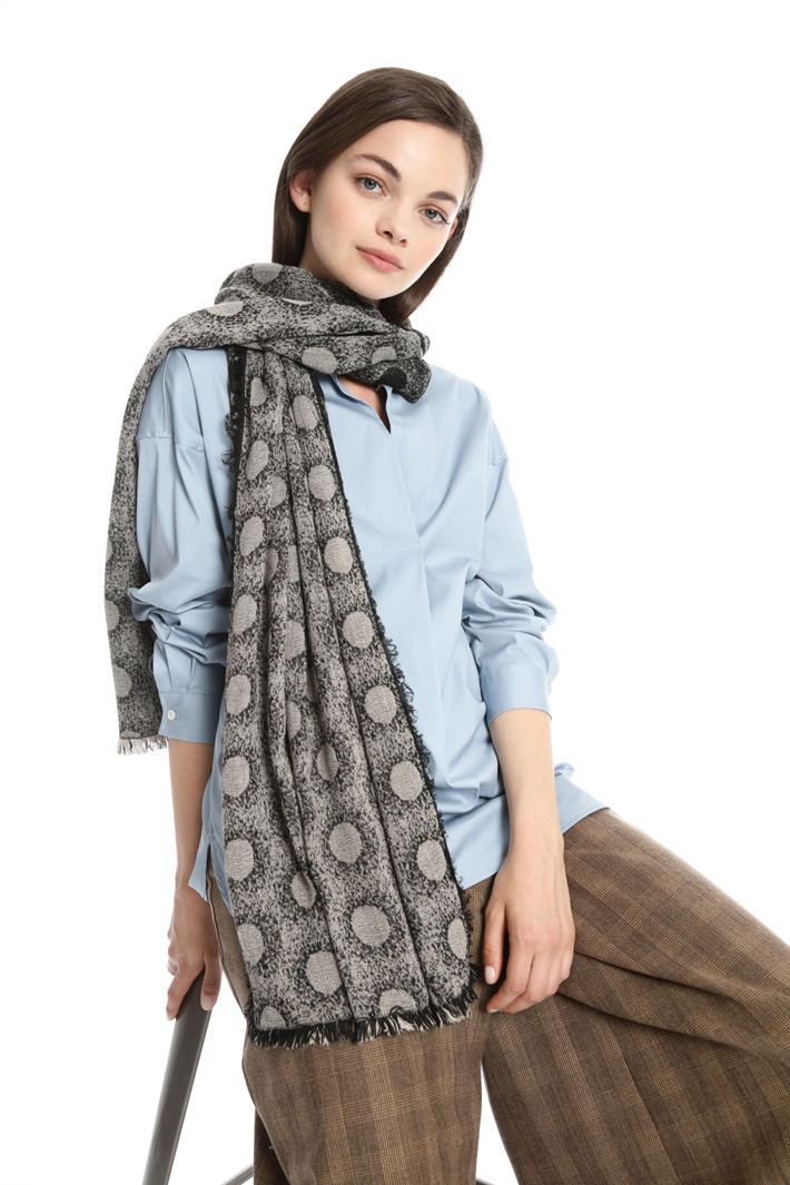 Polka dot wool scarf Intrend Polka dot wool scarf Intrend