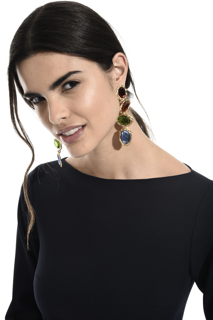 Resin and metal earrings Intrend Resin and metal earrings Intrend