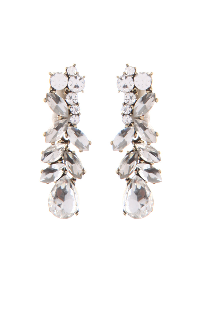 Glass and metal earrings Intrend Glass and metal earrings Intrend