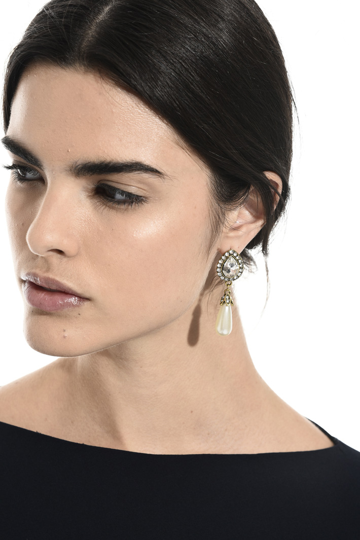 Metal drop earrings Intrend Metal drop earrings Intrend