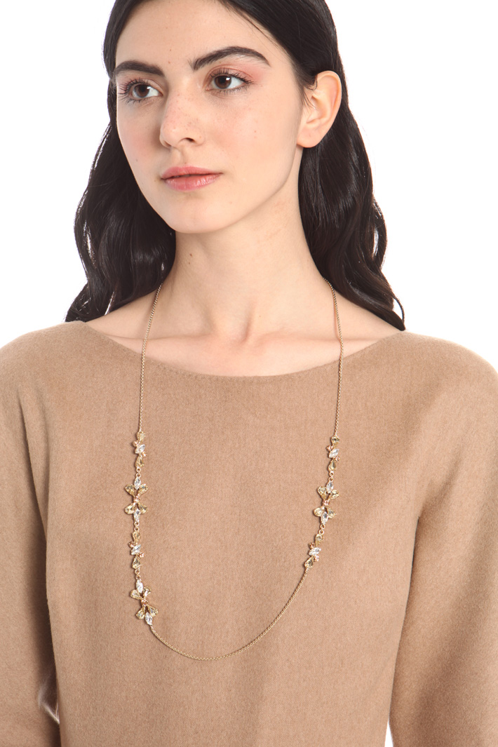 Chain necklace with rhinestone Intrend Chain necklace with rhinestone Intrend