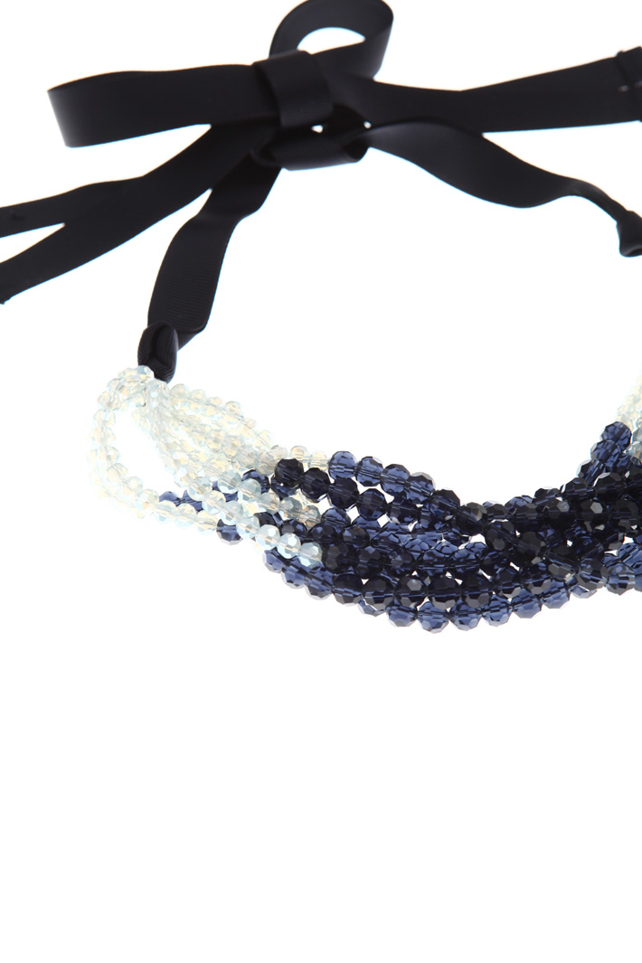 Ribbon necklace with stones Intrend Ribbon necklace with stones Intrend