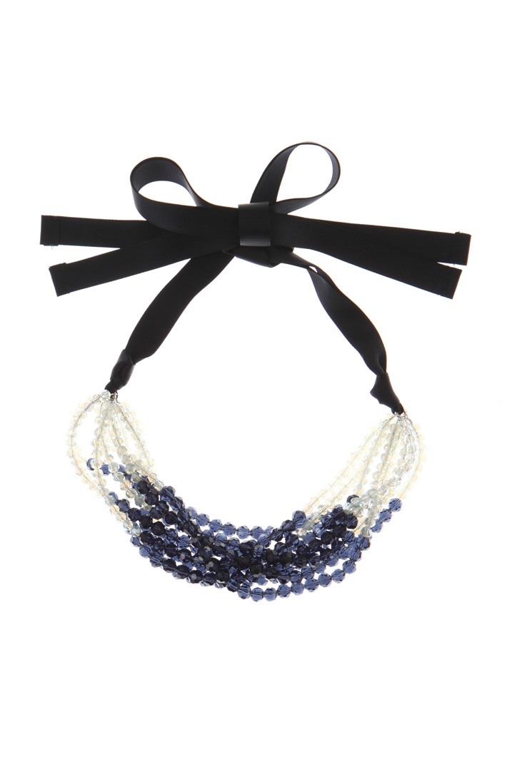 Ribbon necklace with stones Intrend Ribbon necklace with stones Intrend