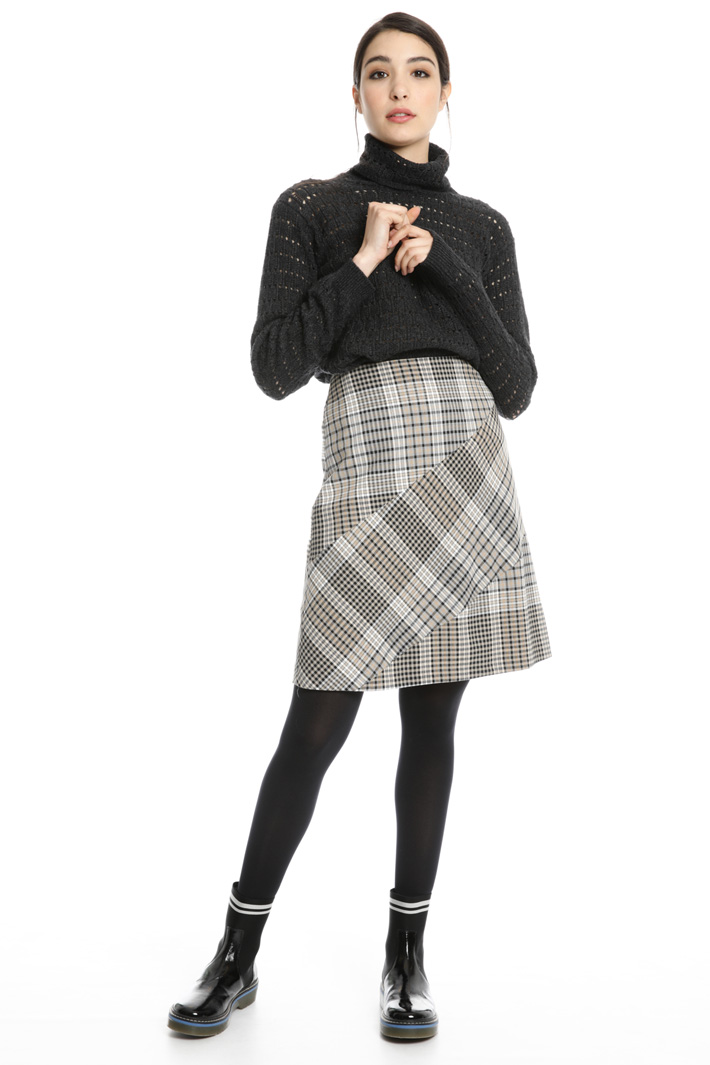 Flared check skirt Intrend Flared check skirt Intrend