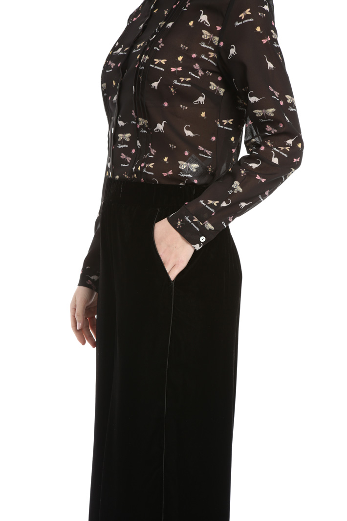 Cropped velvet trousers Intrend Cropped velvet trousers Intrend