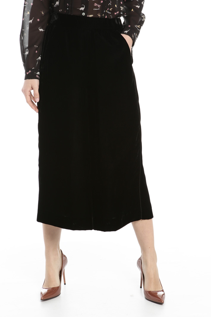 Cropped velvet trousers Intrend Cropped velvet trousers Intrend