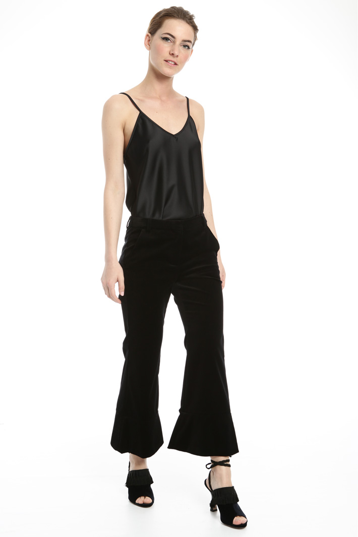 Flared velvet trousers Intrend Flared velvet trousers Intrend