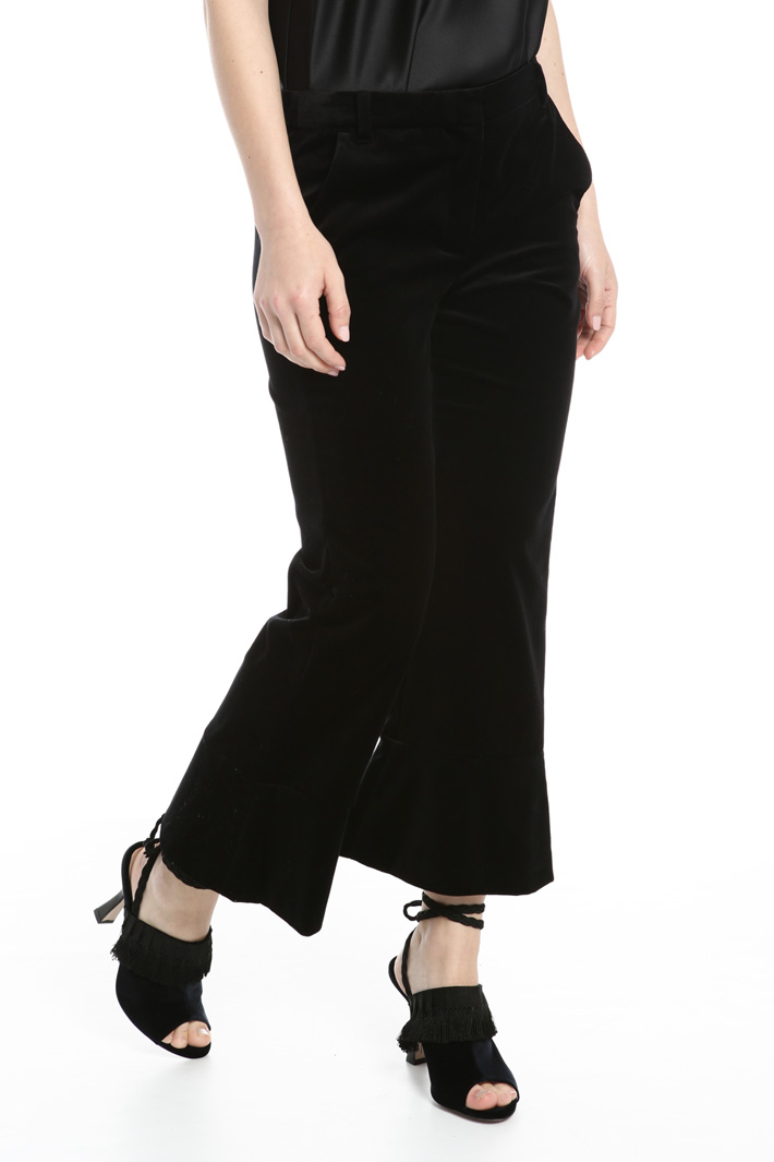 Flared velvet trousers Intrend Flared velvet trousers Intrend