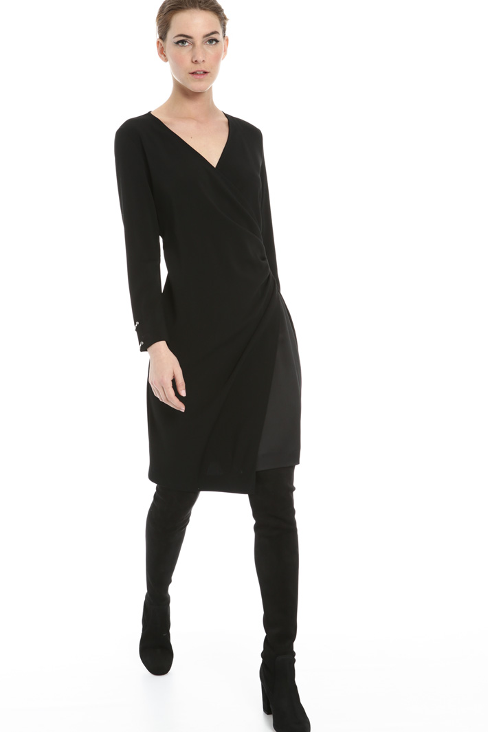 Dress with side draping Intrend Dress with side draping Intrend