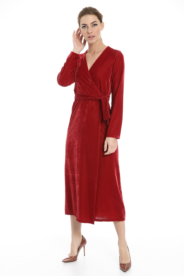 Wrap dress in velvet Intrend Wrap dress in velvet Intrend
