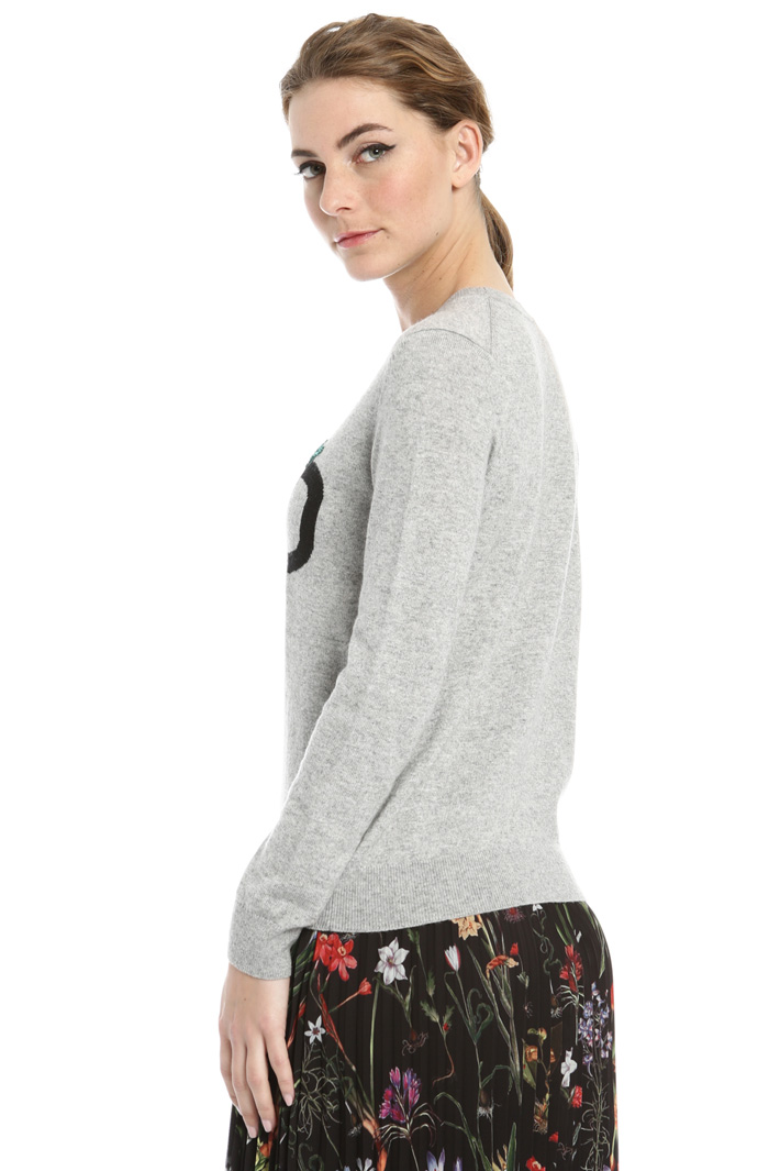Sweater with embroidered beads Intrend Sweater with embroidered beads Intrend
