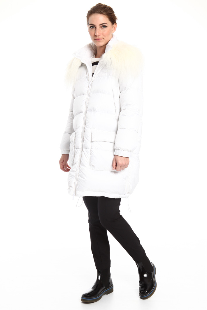 Fur trimmed down coat Intrend Fur trimmed down coat Intrend