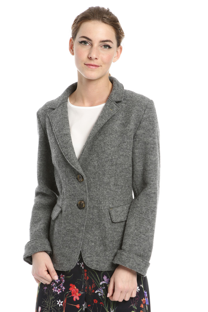 Wool jersey short coat Intrend Wool jersey short coat Intrend