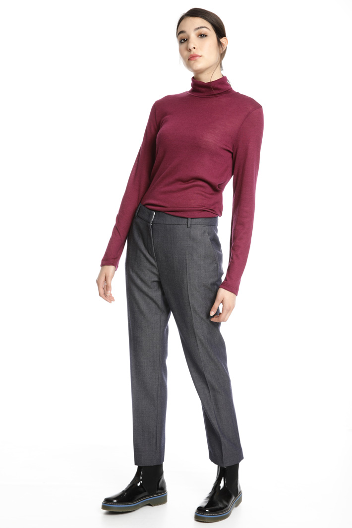 Slik jersey turtleneck sweater Intrend Slik jersey turtleneck sweater Intrend
