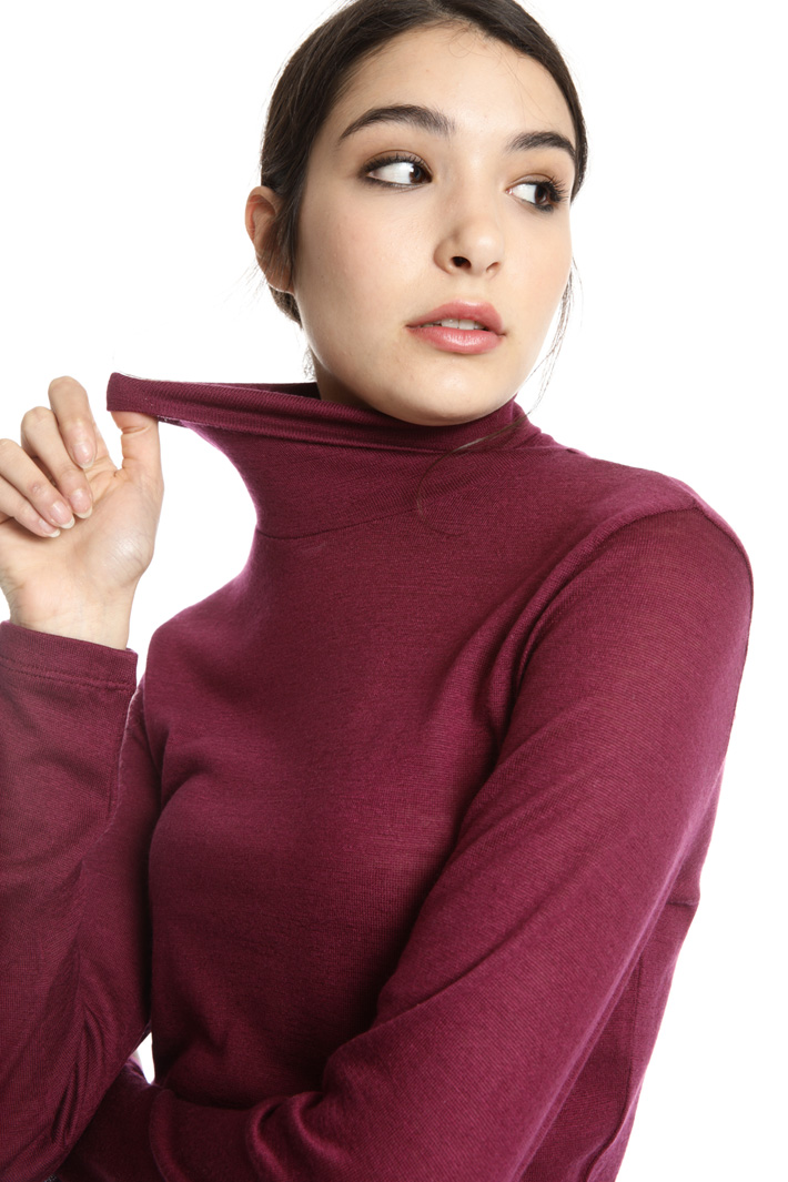 Slik jersey turtleneck sweater Intrend Slik jersey turtleneck sweater Intrend