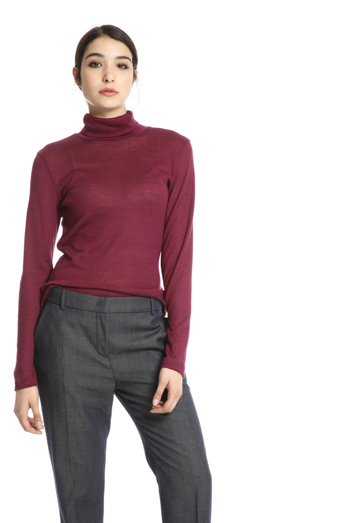 Slik jersey turtleneck sweater Intrend Slik jersey turtleneck sweater Intrend