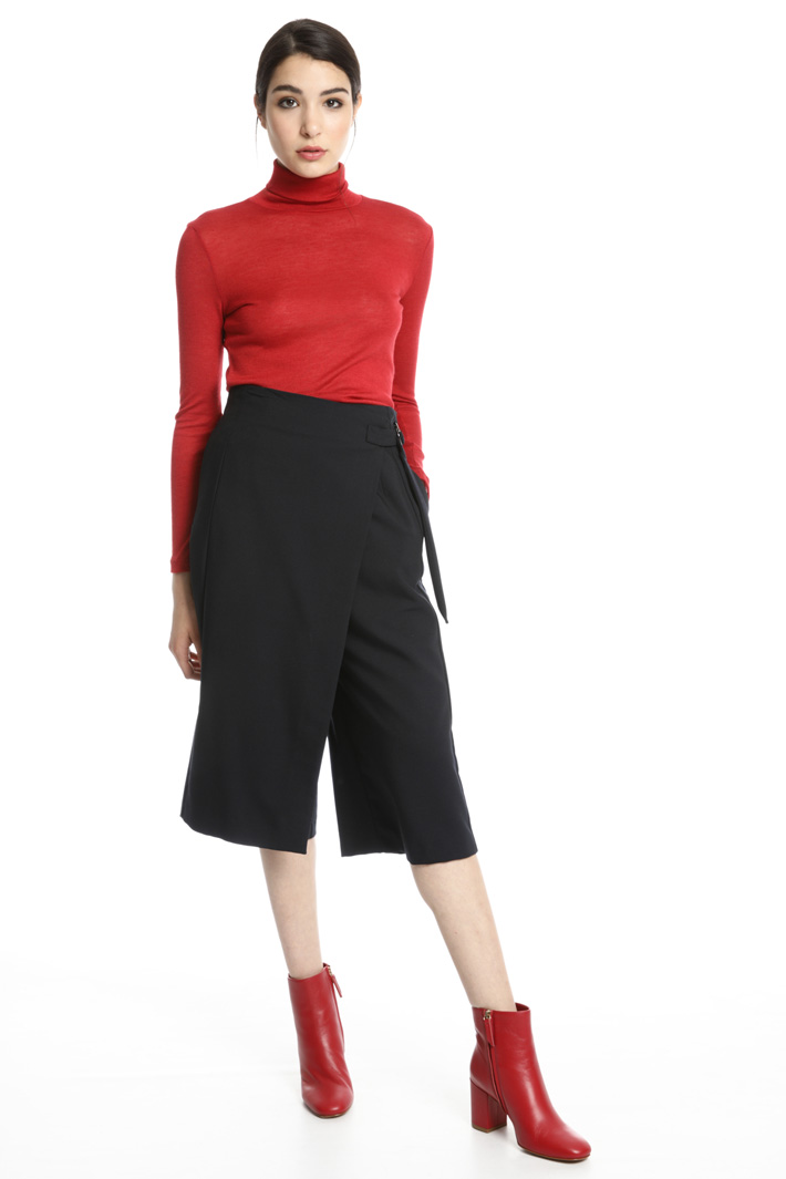 Slik jersey turtleneck sweater Intrend Slik jersey turtleneck sweater Intrend