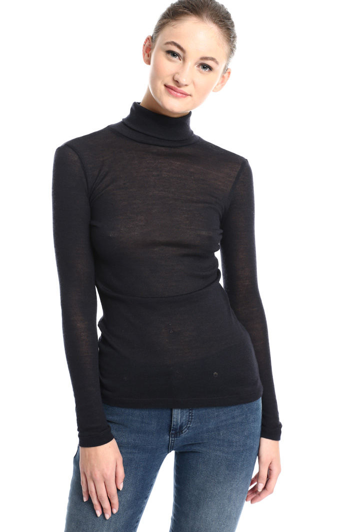 Slik jersey turtleneck sweater Intrend Slik jersey turtleneck sweater Intrend