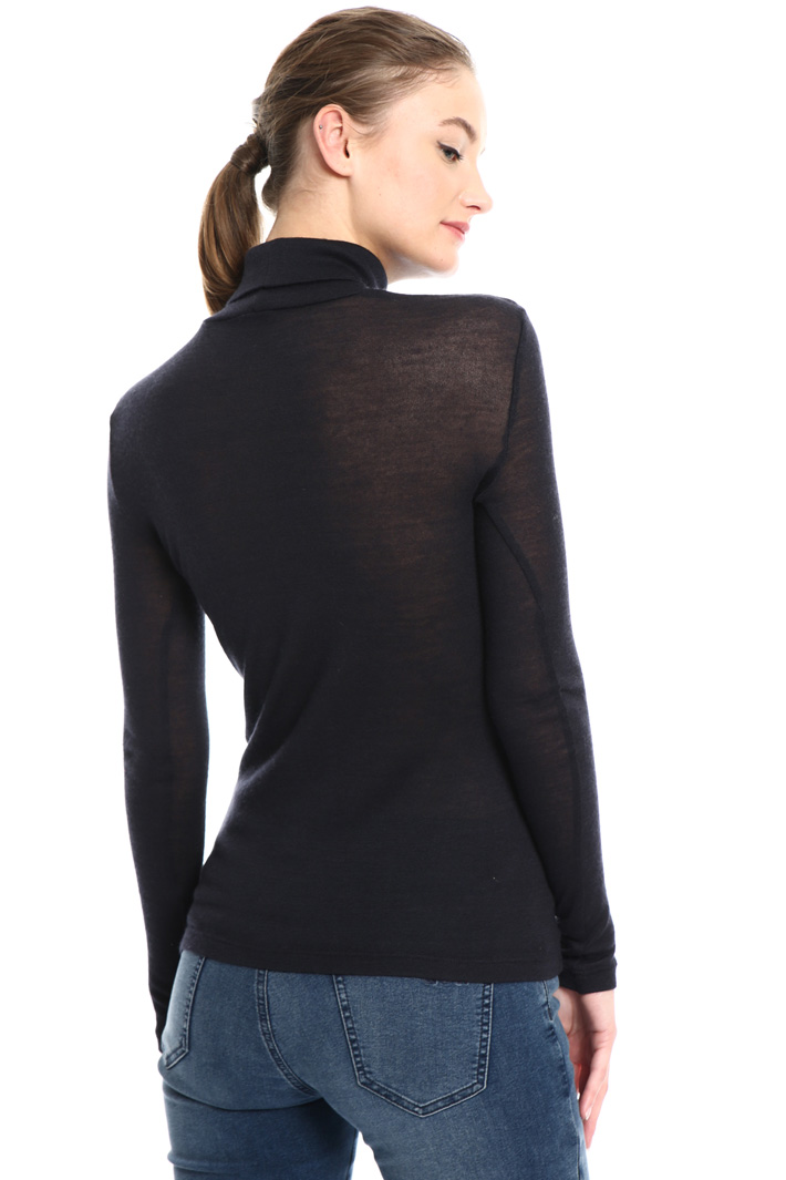 Slik jersey turtleneck sweater Intrend Slik jersey turtleneck sweater Intrend