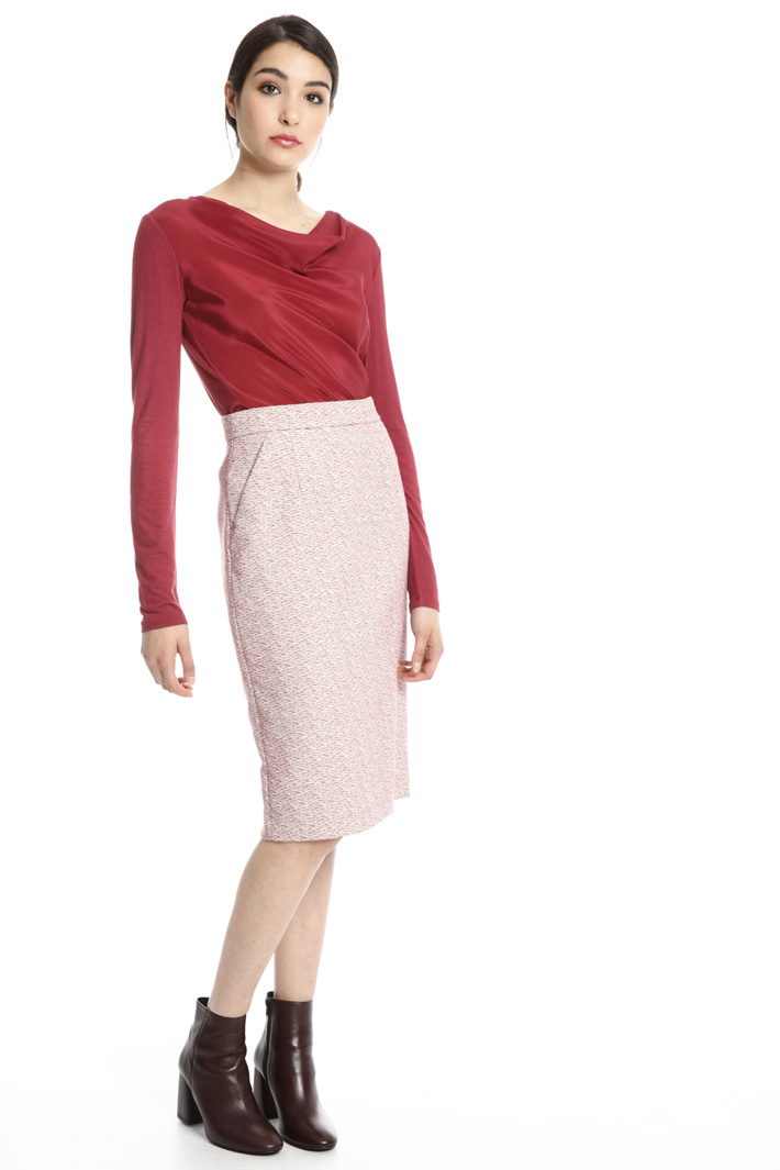 Draped collar top Intrend Draped collar top Intrend