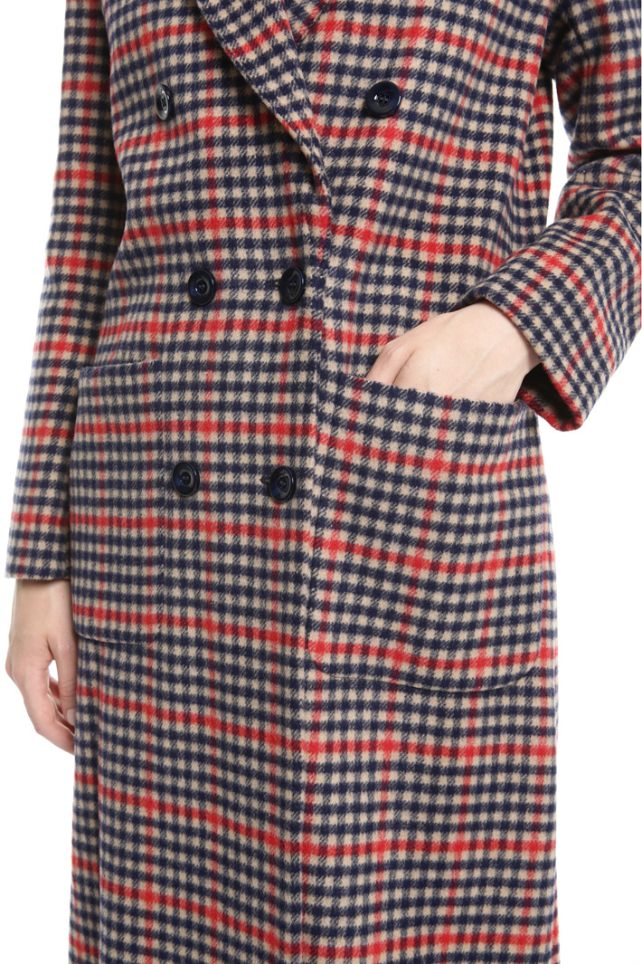 Double-breasted checked coat Intrend Double-breasted checked coat Intrend