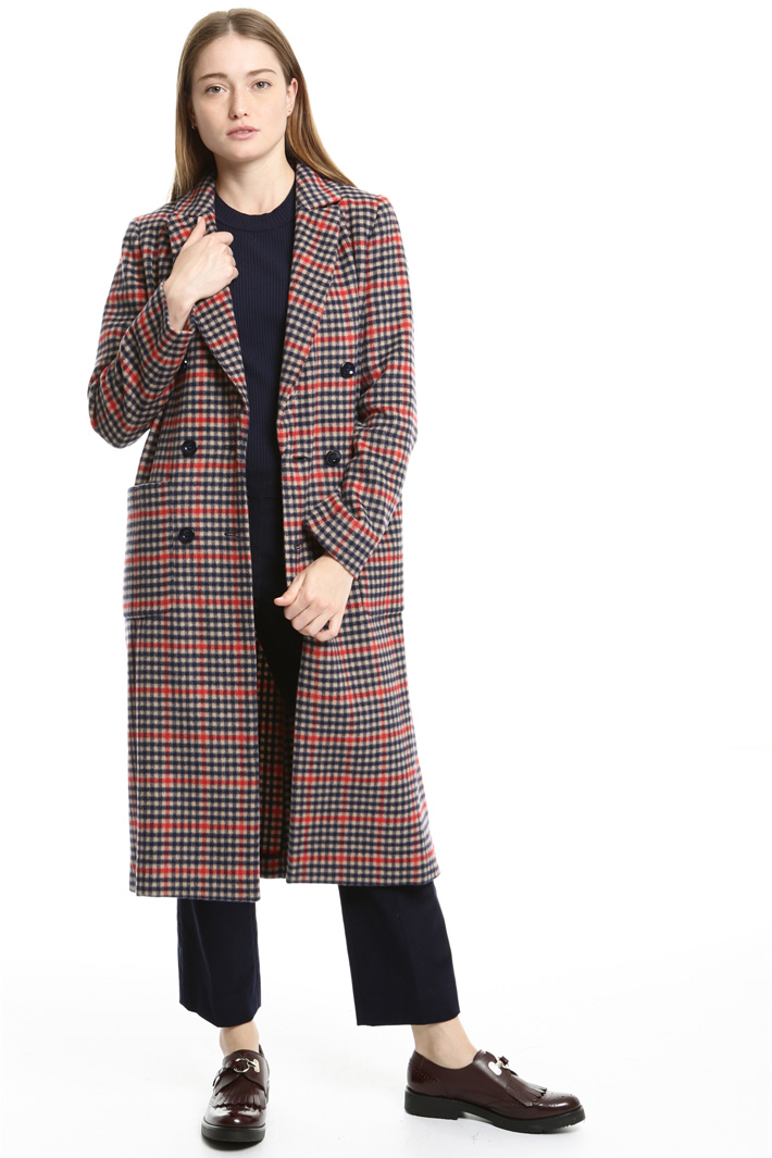 Double-breasted checked coat Intrend Double-breasted checked coat Intrend