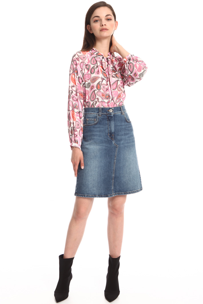 Stretch denim skirt Intrend Stretch denim skirt Intrend