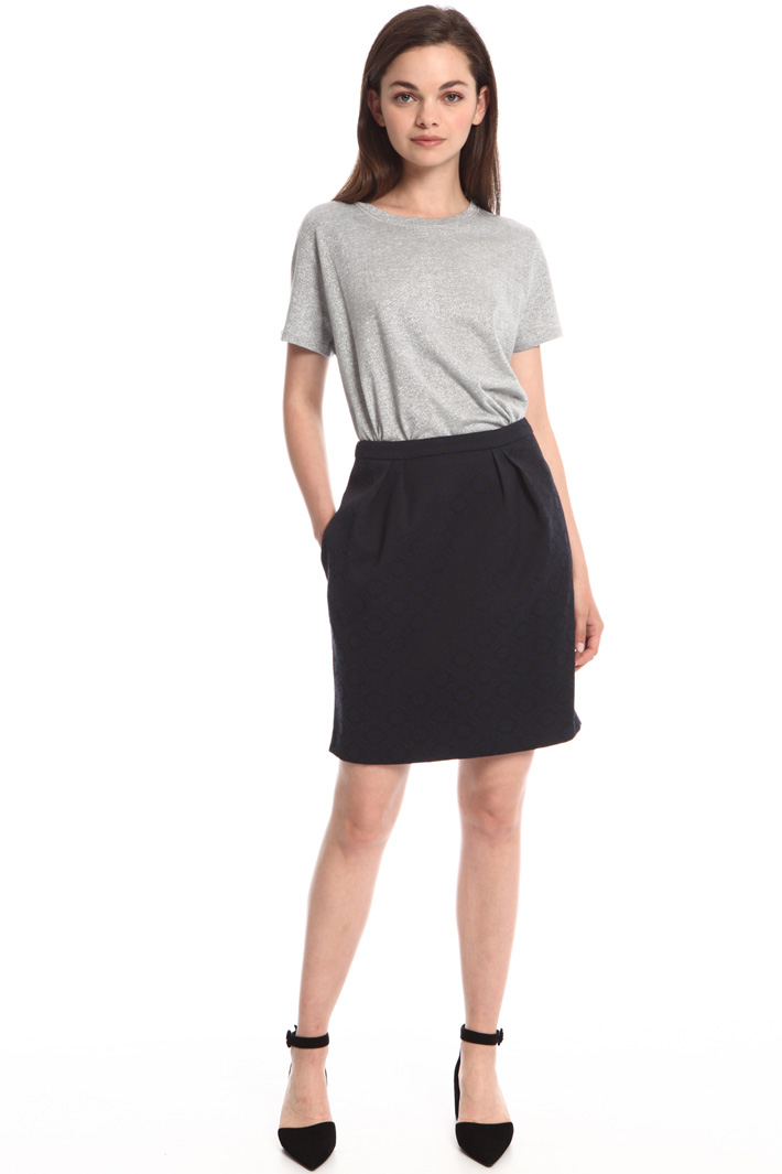 Semi-fitted jacquard skirt Intrend Semi-fitted jacquard skirt Intrend