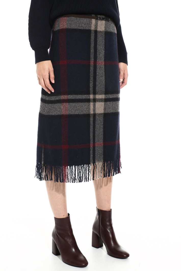 Fringed pure wool skirt Intrend Fringed pure wool skirt Intrend