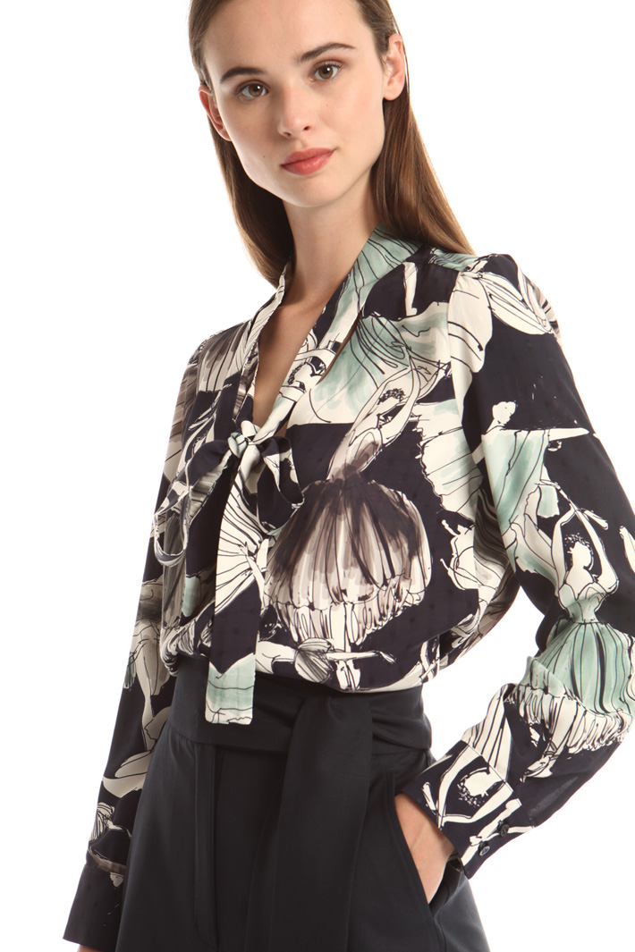 Printed fil coupé shirt Intrend Printed fil coupé shirt Intrend