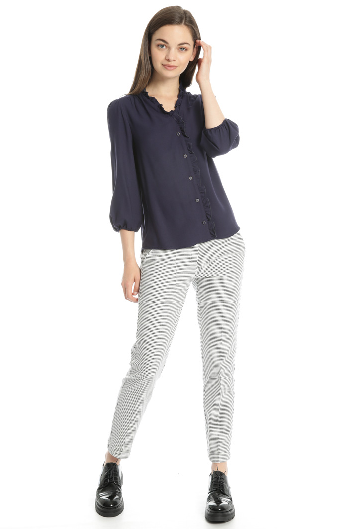 Printed boxy blouse Intrend Printed boxy blouse Intrend