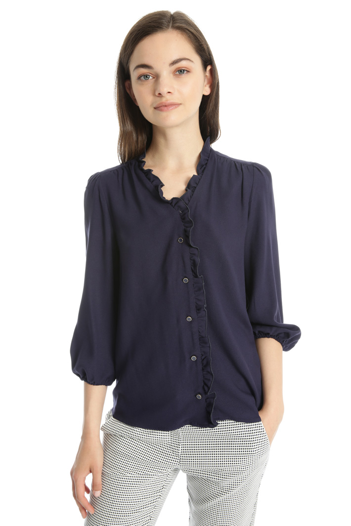 Printed boxy blouse Intrend Printed boxy blouse Intrend