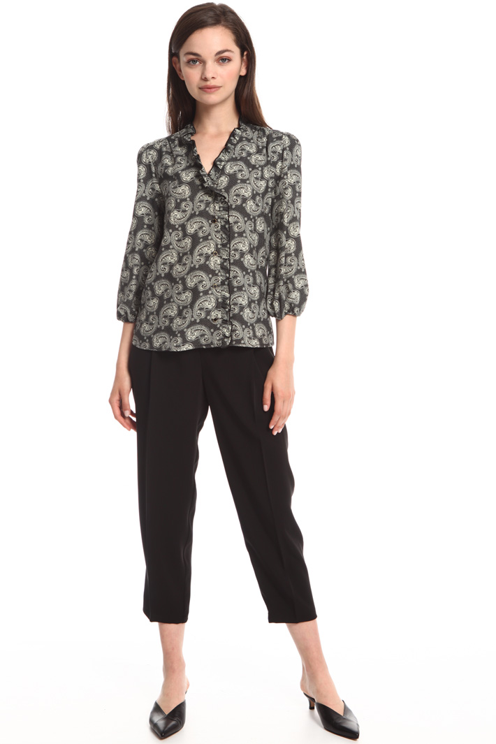 Printed boxy blouse Intrend Printed boxy blouse Intrend