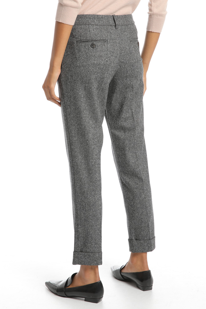 Wool tweed trousers Intrend Wool tweed trousers Intrend
