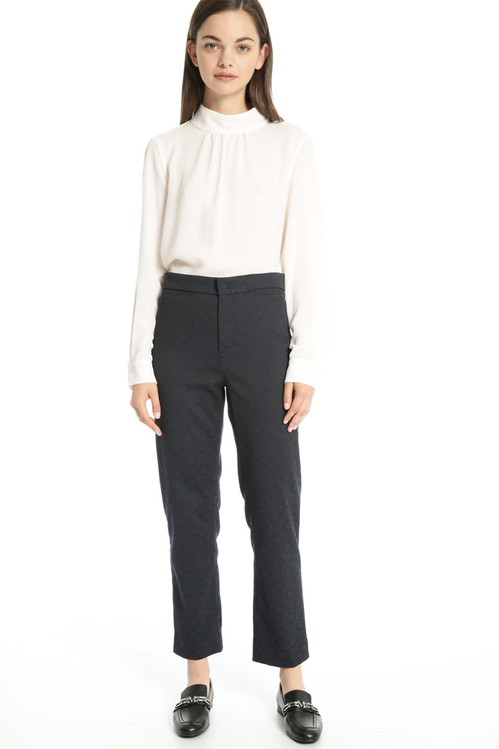 Stretch jacquard trousers Intrend Stretch jacquard trousers Intrend