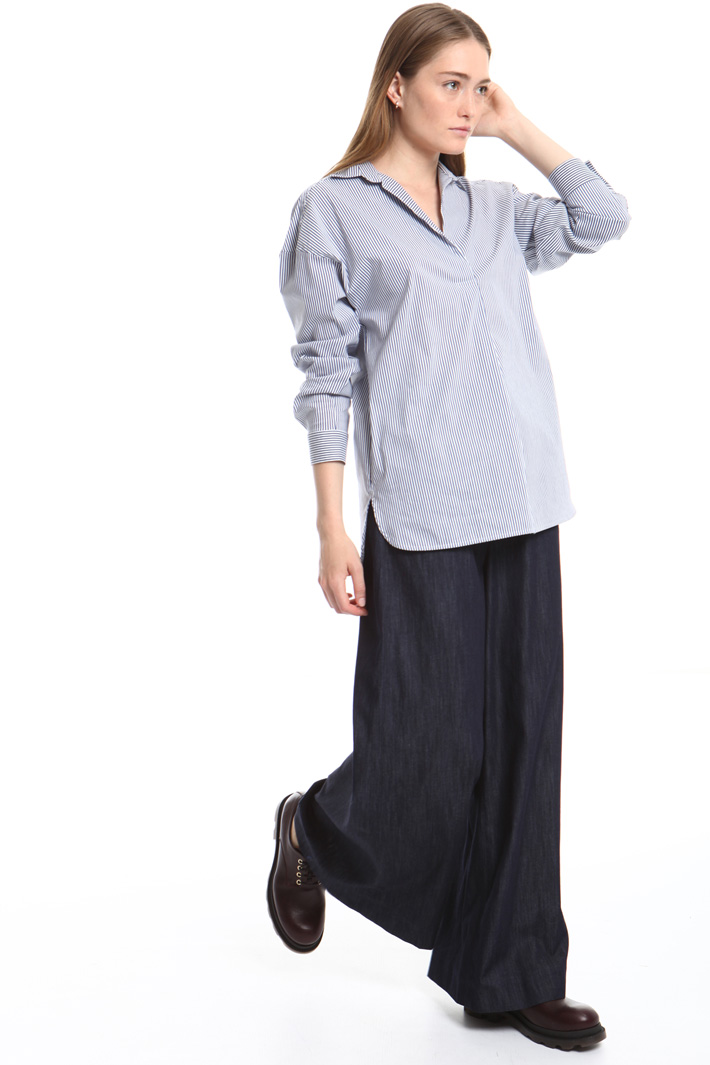 Wide leg denim trousers Intrend Wide leg denim trousers Intrend