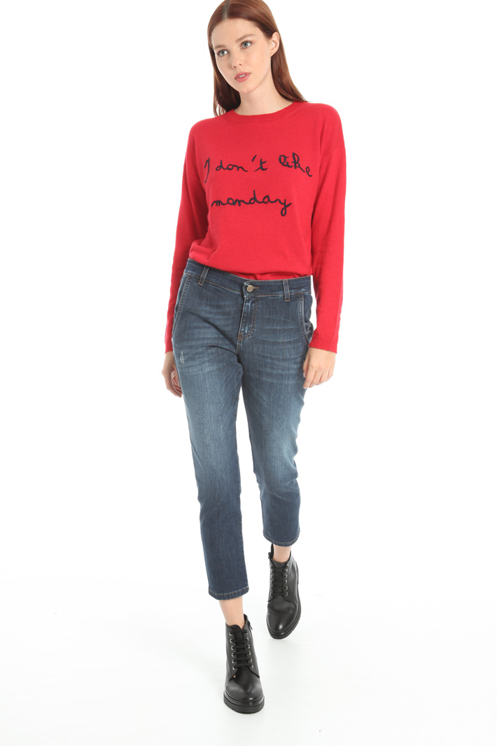 Fitted denim trousers Intrend Fitted denim trousers Intrend
