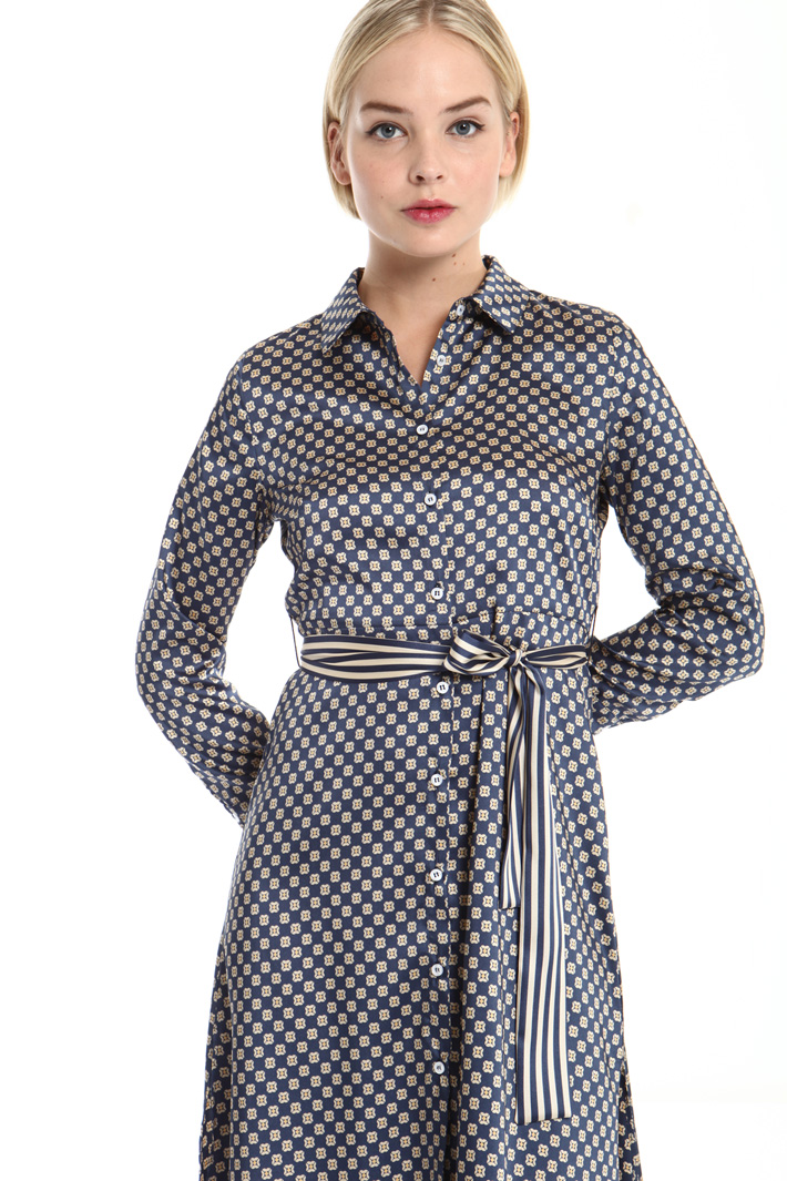Slit chemisier dress Intrend Slit chemisier dress Intrend