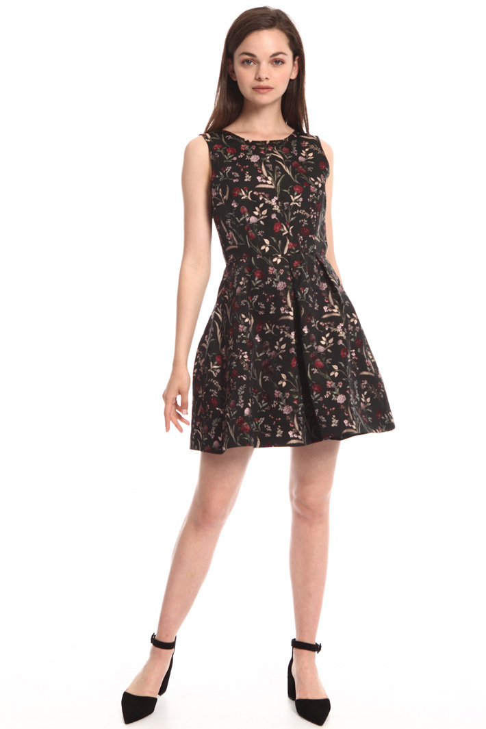 Floral jacquard dress Intrend Floral jacquard dress Intrend