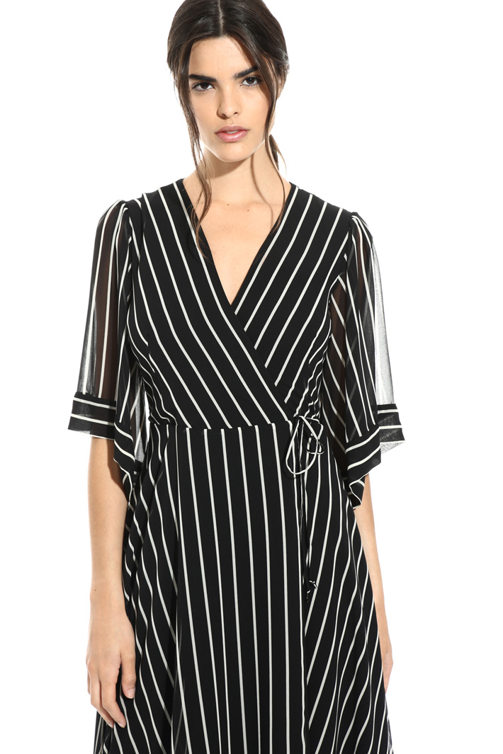 Striped wrap dress Intrend Striped wrap dress Intrend