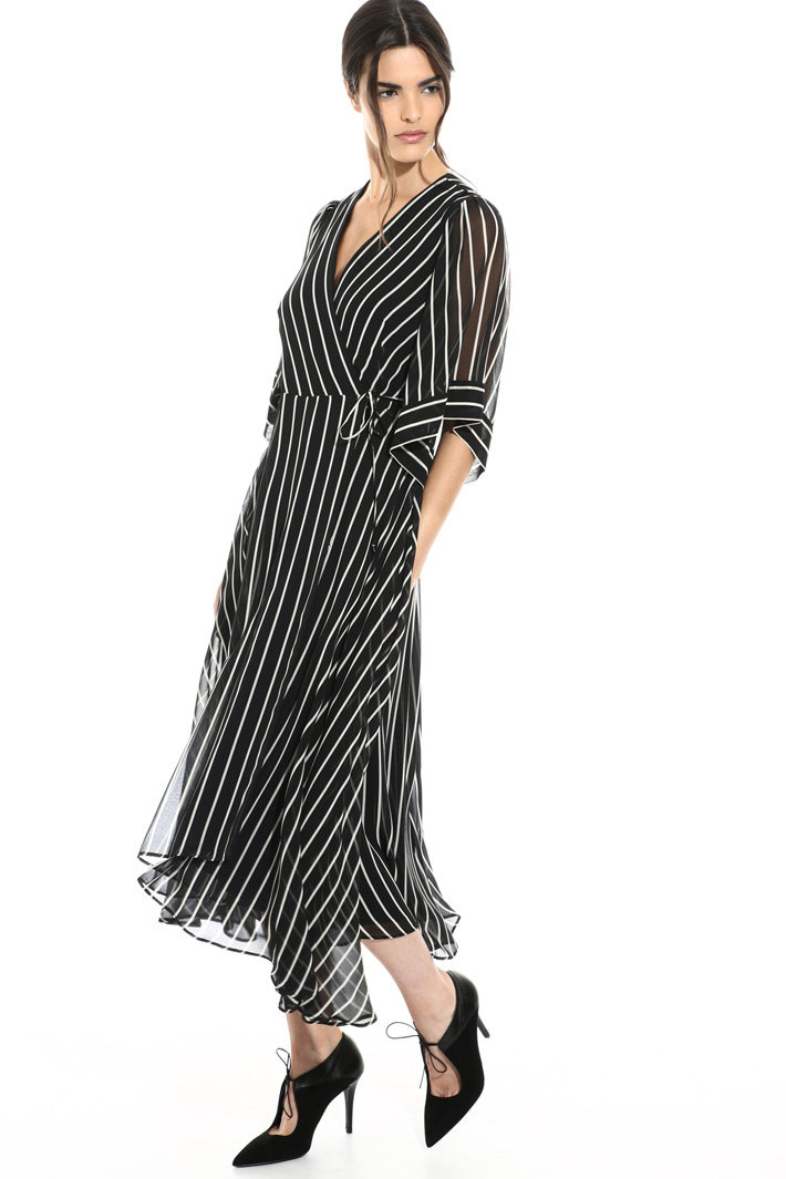 Striped wrap dress Intrend Striped wrap dress Intrend