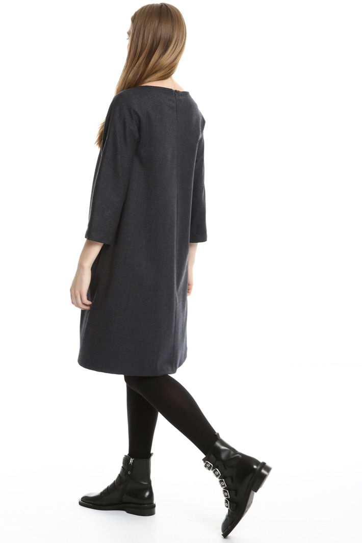 Flared flannel dress Intrend Flared flannel dress Intrend