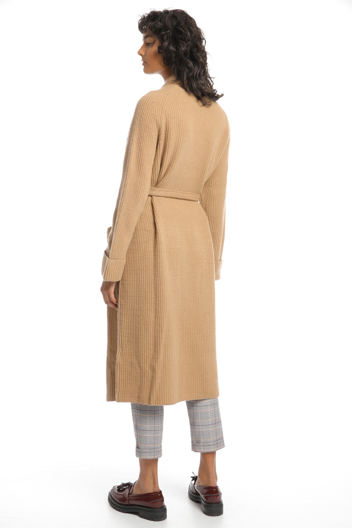 Knit ribbed coat Intrend Knit ribbed coat Intrend