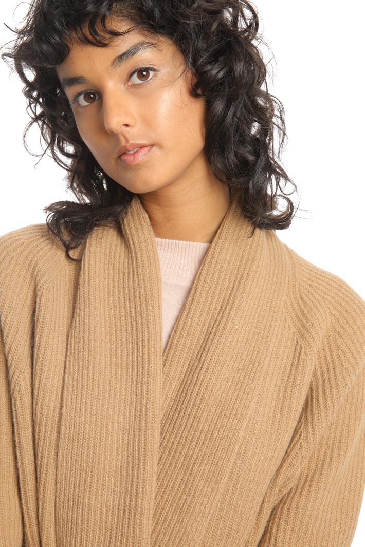 Knit ribbed coat Intrend Knit ribbed coat Intrend
